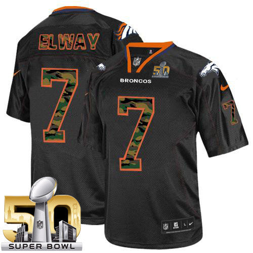 John Elway Denver Broncos black Elite jersey
