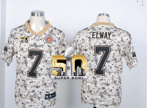John Elway Denver Broncos camo Elite jersey