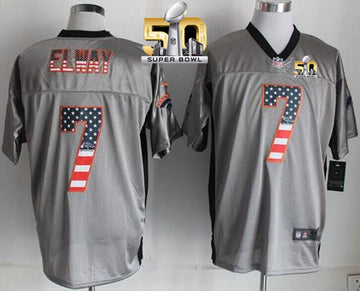 John Elway Denver Broncos grey Elite jersey