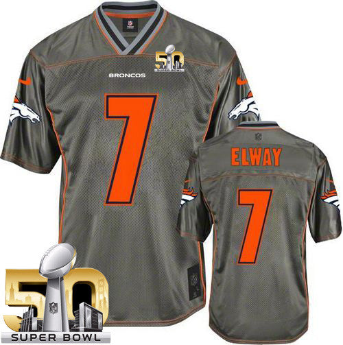 John Elway Denver Broncos grey Vapor jersey