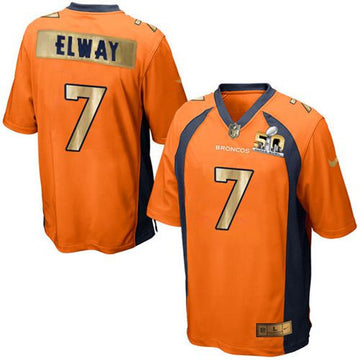 John Elway Denver Broncos orange Game jersey