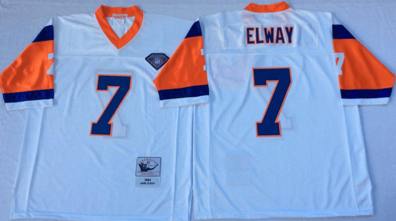 John Elway Denver Broncos white Throwback jersey