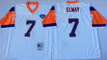 John Elway Denver Broncos white Throwback jersey
