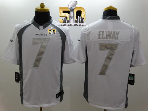 John Elway Denver Broncos white Limited jersey