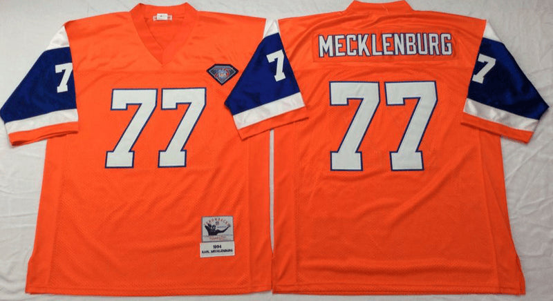 Karl Mecklenburg Denver Broncos orange Throwback jersey