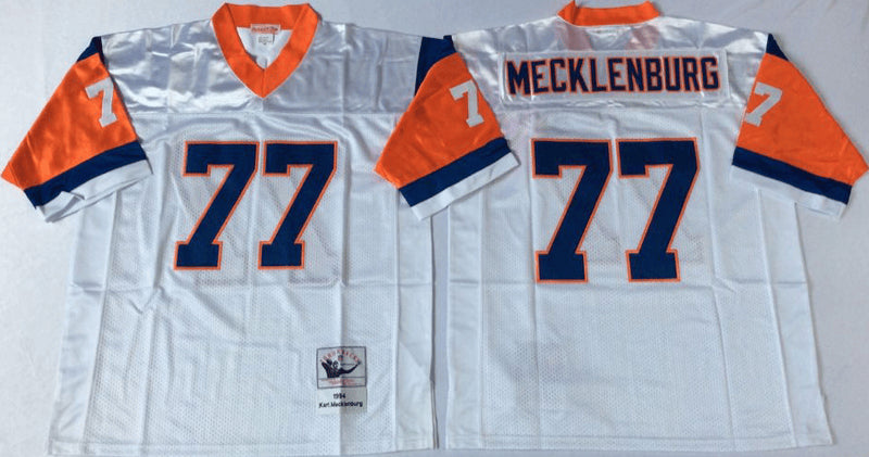 Karl Mecklenburg Denver Broncos white Throwback jersey