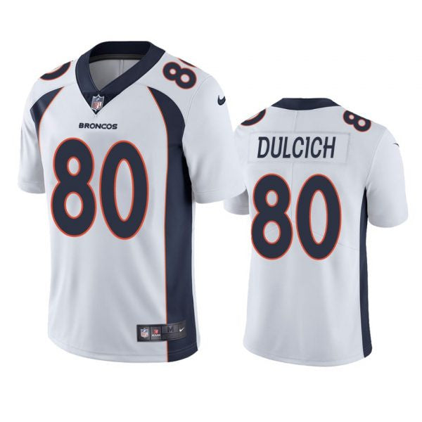 Greg Dulcich Denver Broncos white Untouchable jersey