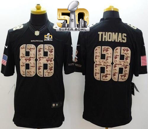 Demaryius Thomas Denver Broncos black Salute To Service jersey