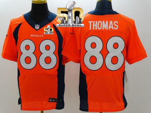 Demaryius Thomas Denver Broncos orange Elite jersey