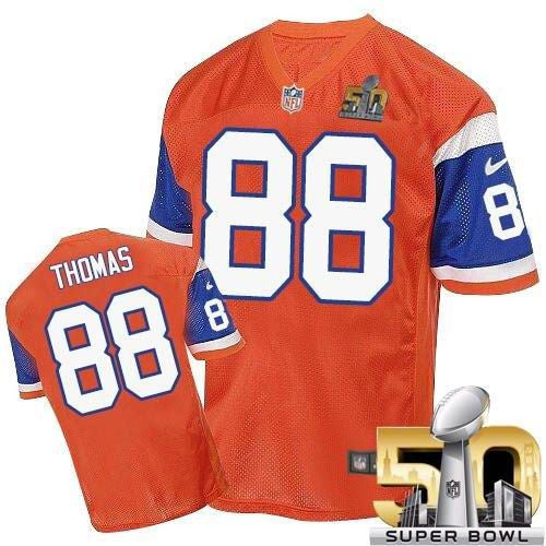 Demaryius Thomas Denver Broncos orange Elite jersey