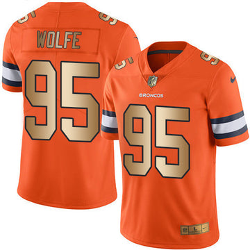 Derek Wolfe Denver Broncos orange Limited jersey