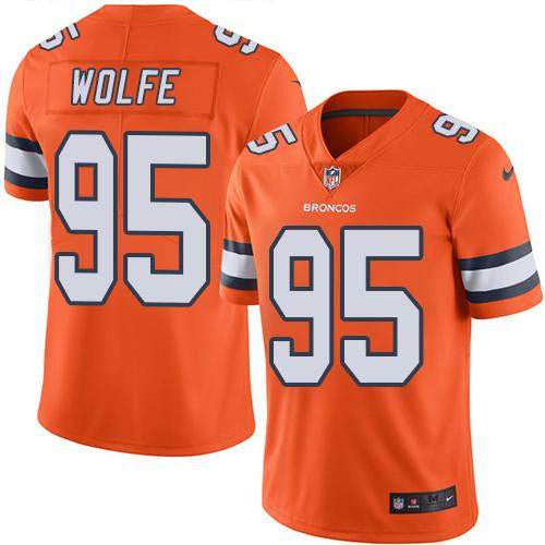 Derek Wolfe Denver Broncos orange Limited jersey