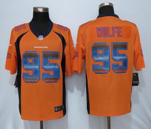 Derek Wolfe Denver Broncos orange Limited jersey