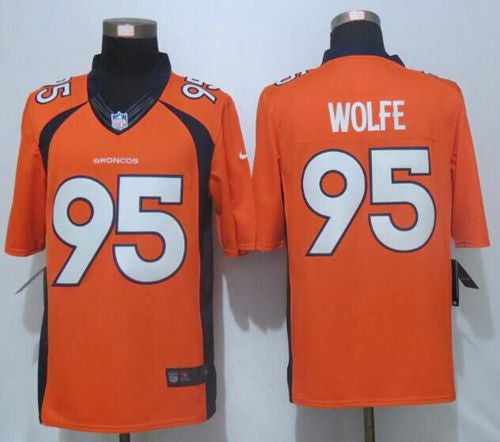 Derek Wolfe Denver Broncos orange Limited jersey