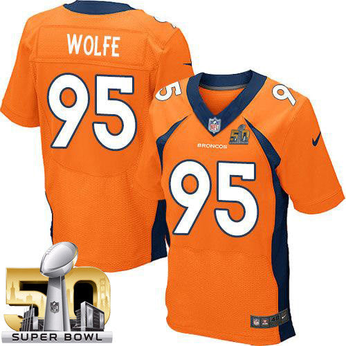 Derek Wolfe Denver Broncos orange Elite jersey