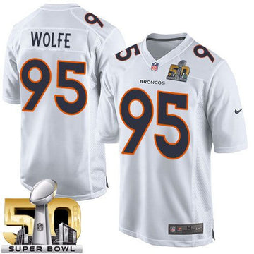 Derek Wolfe Denver Broncos white Game jersey