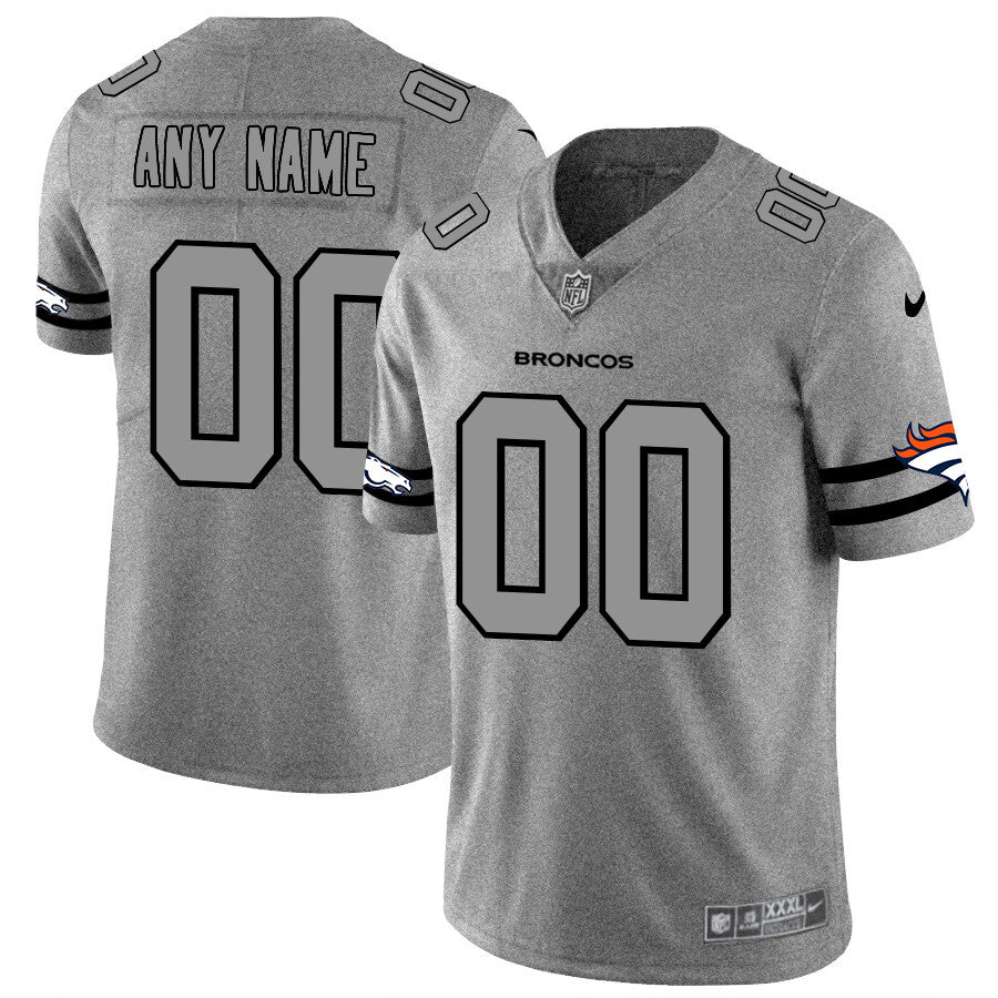 Custom Denver Broncos gray Vapor jersey