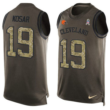 Bernie Kosar Cleveland Browns green Salute To Service jersey