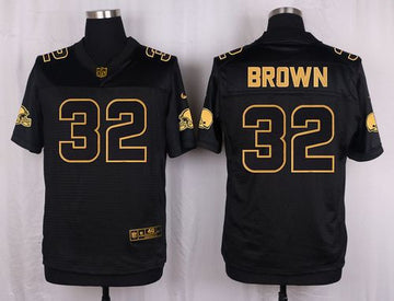 Jim Brown Cleveland Browns black Pro Line jersey