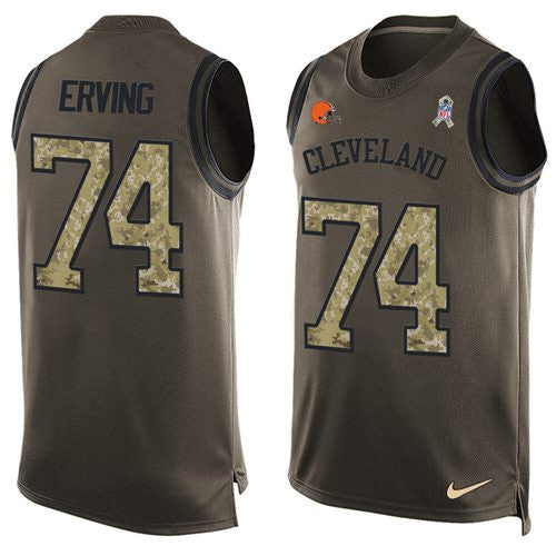 Cameron Erving Cleveland Browns green Salute To Service jersey