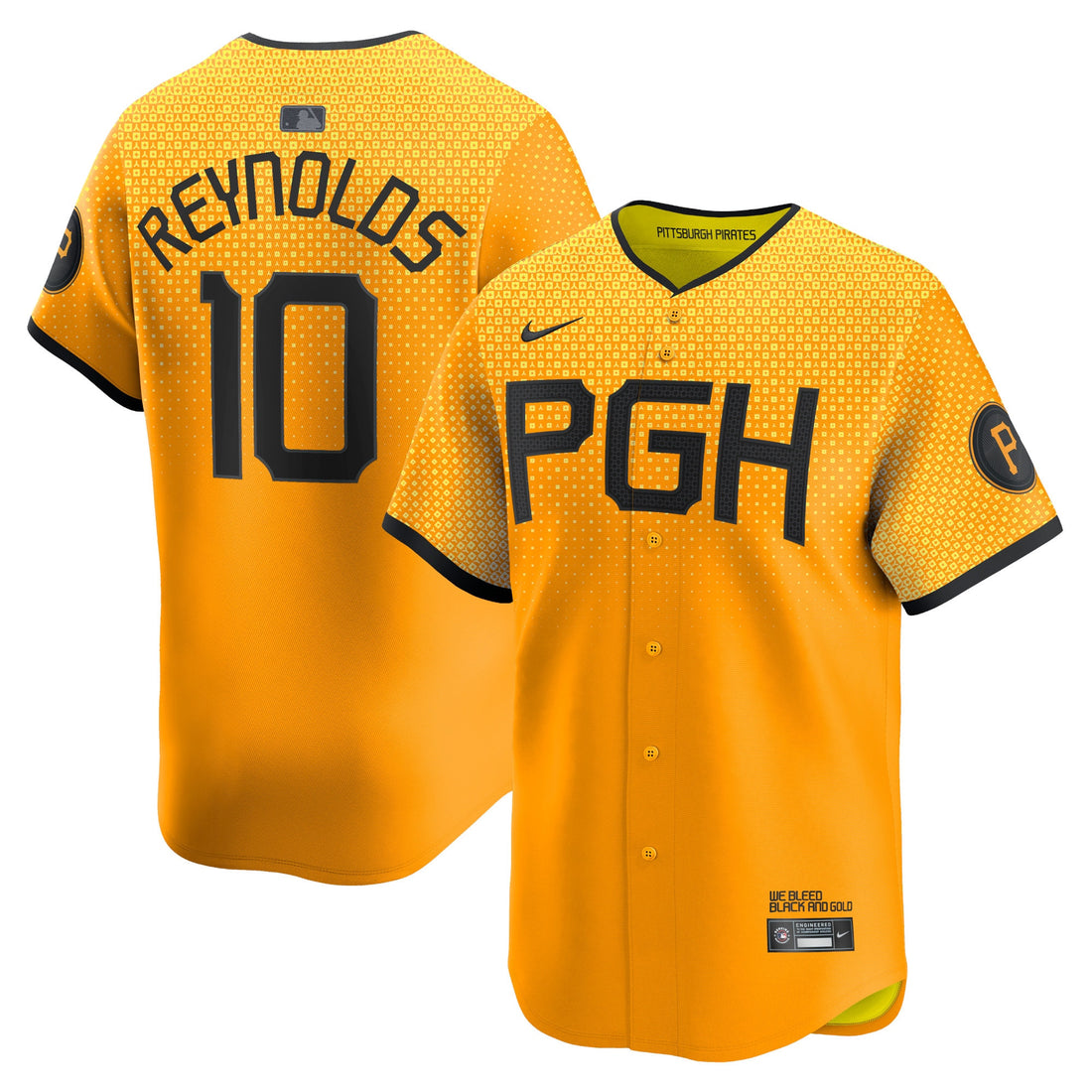 Bryan Reynolds Pittsburgh Pirates gold City Connect jersey