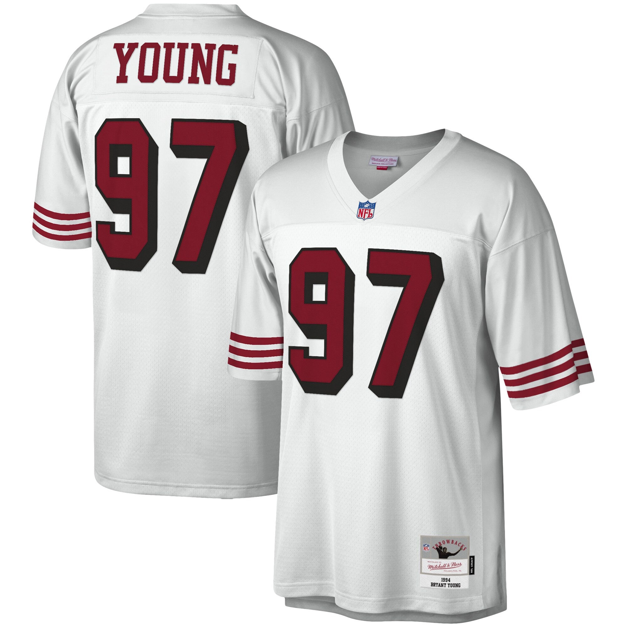 Bryant Young San Francisco 49ers white jersey