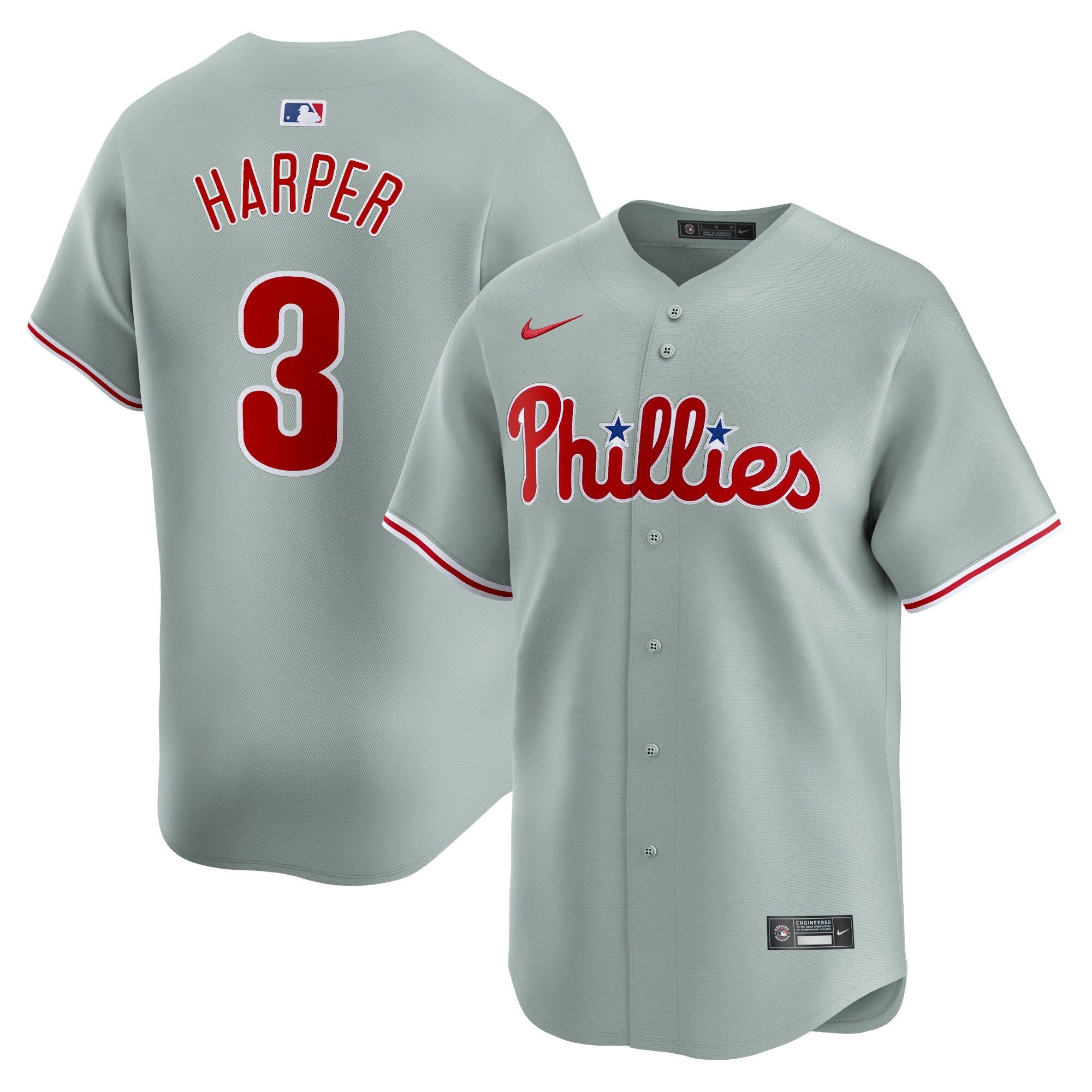 Bryce Harper Philadelphia Phillies gray Limited jersey