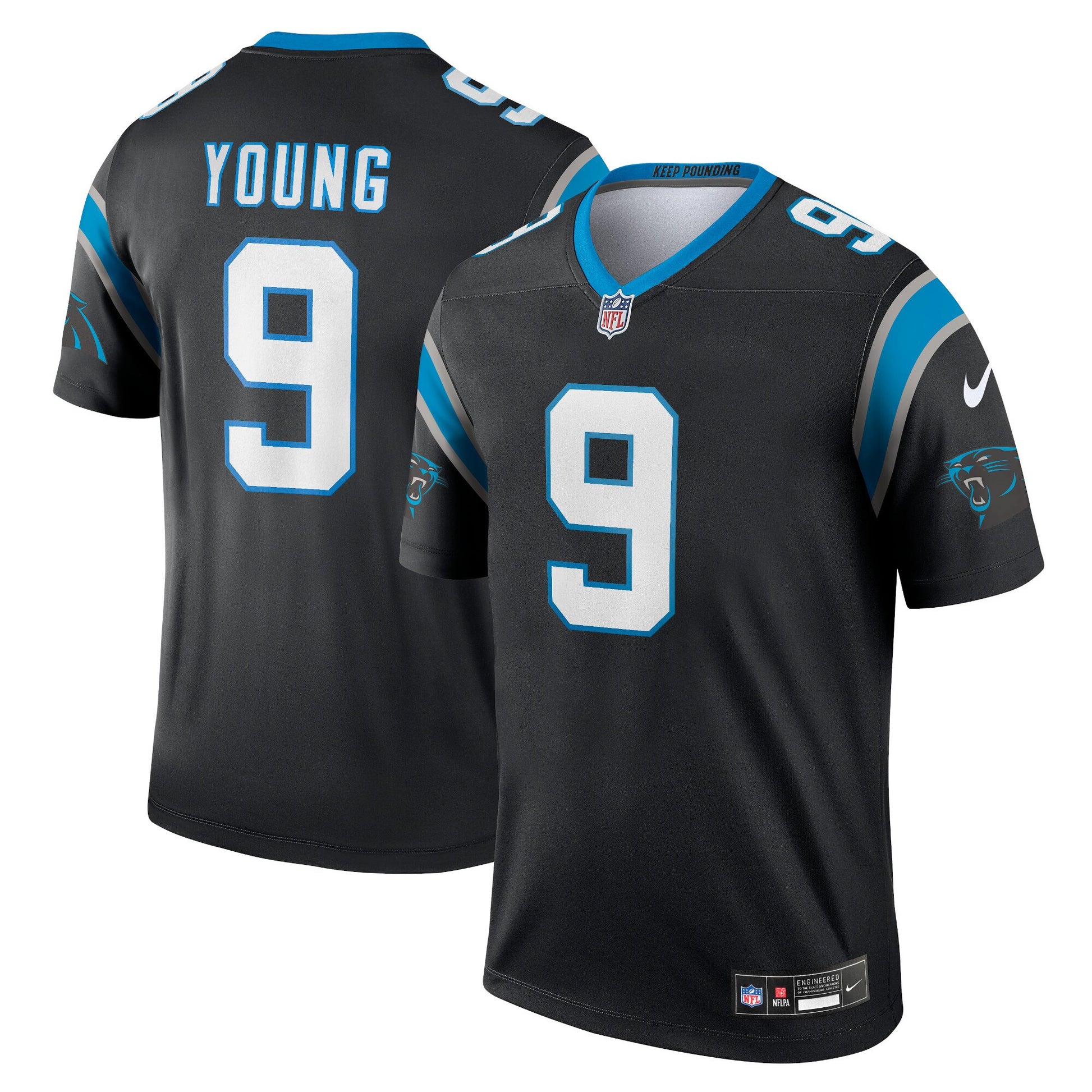 Bryce Young Carolina Panthers black Legend jersey