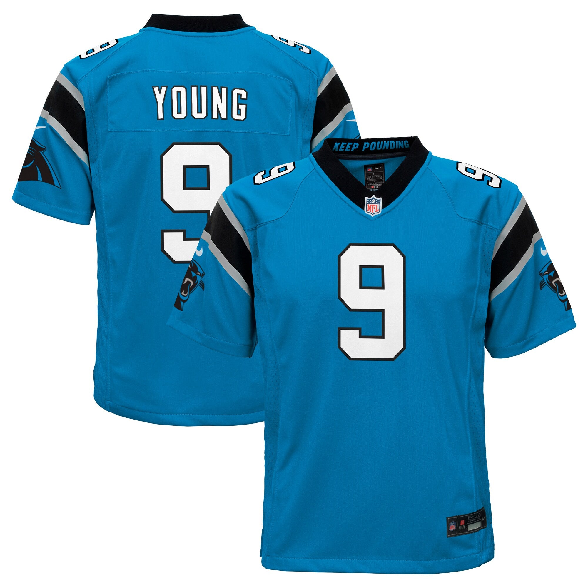 Bryce Young Carolina Panthers blue jersey