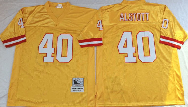 Mike Alstott Tampa Bay Buccaneers yellow Throwback jersey