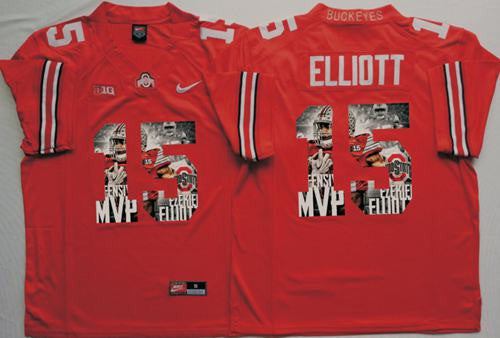 Ezekiel Elliott Ohio State Buckeyes red Fashion jersey