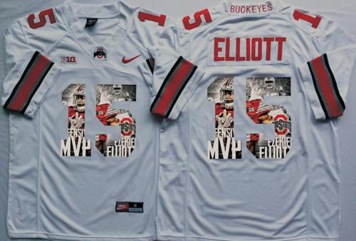 Ezekiel Elliott Ohio State Buckeyes white Fashion jersey