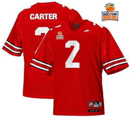 Cris Carter Ohio State Buckeyes red Throwback jersey