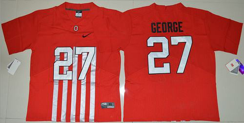 Eddie George Ohio State Buckeyes red Elite jersey