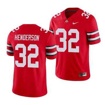 TreVeyon Henderson Ohio State Buckeyes red Limited jersey