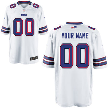 Custom Buffalo Bills white Game jersey
