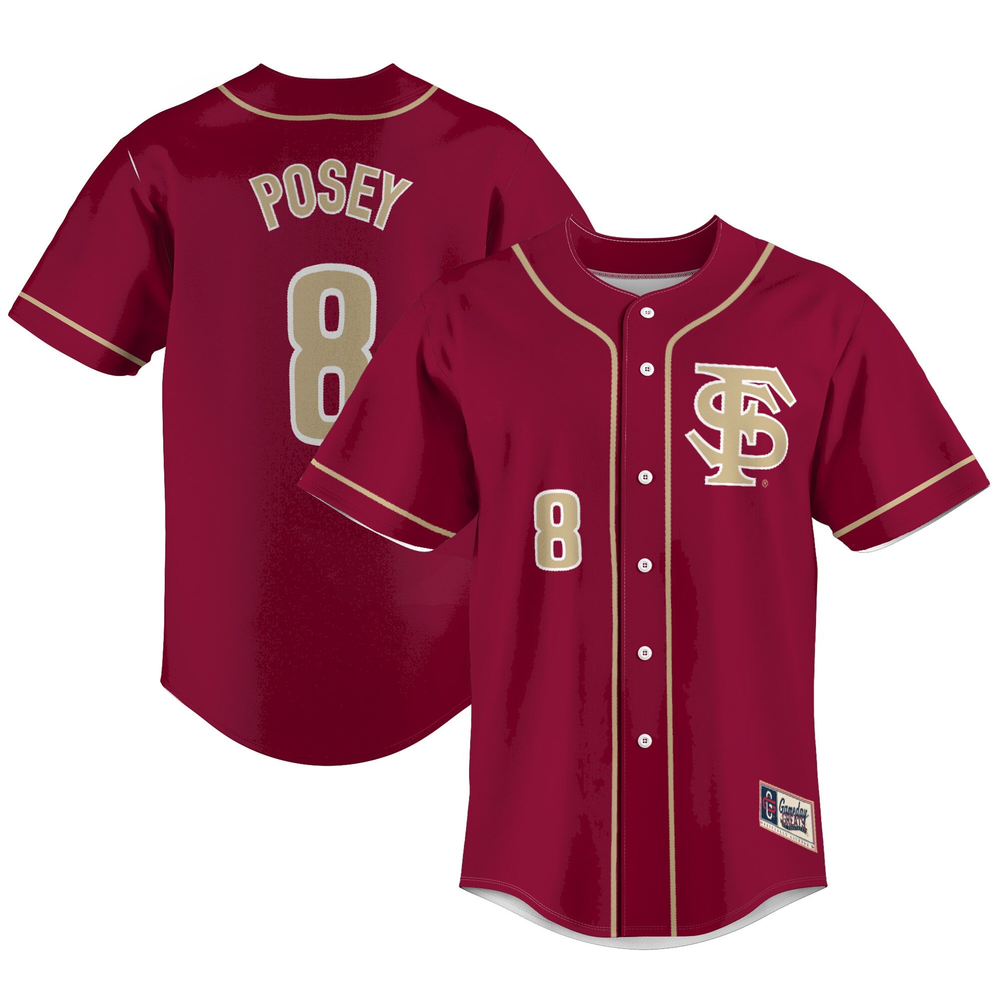 Buster Posey Garnet Florida State Seminoles jersey