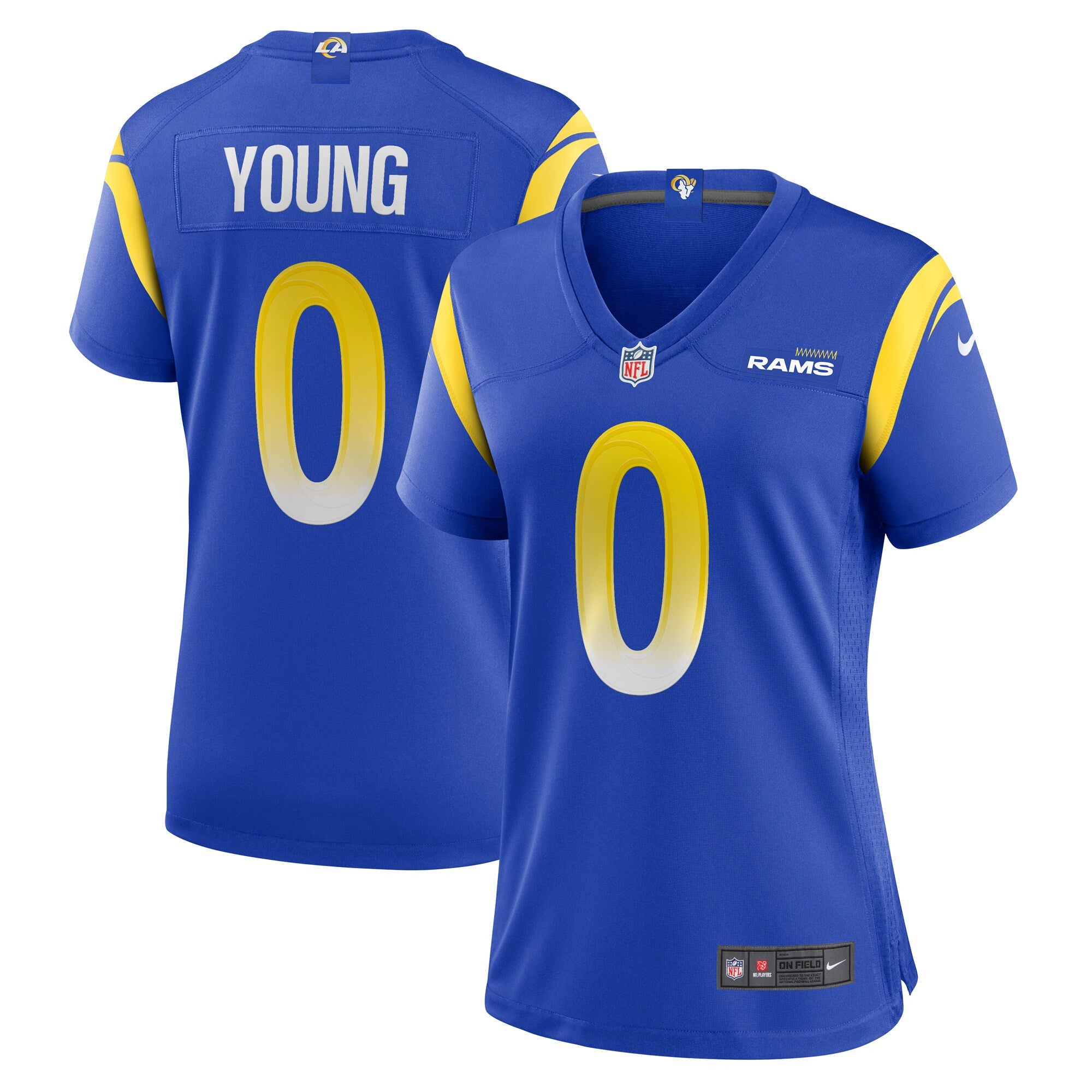 Byron Young Los Angeles Rams royal Home jersey