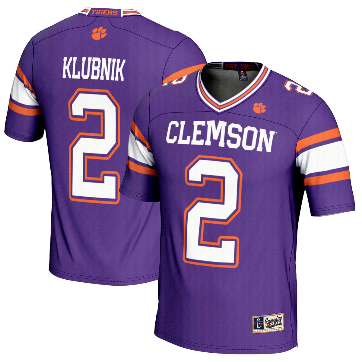 Cade Klubnik Clemson Tigers purple jersey