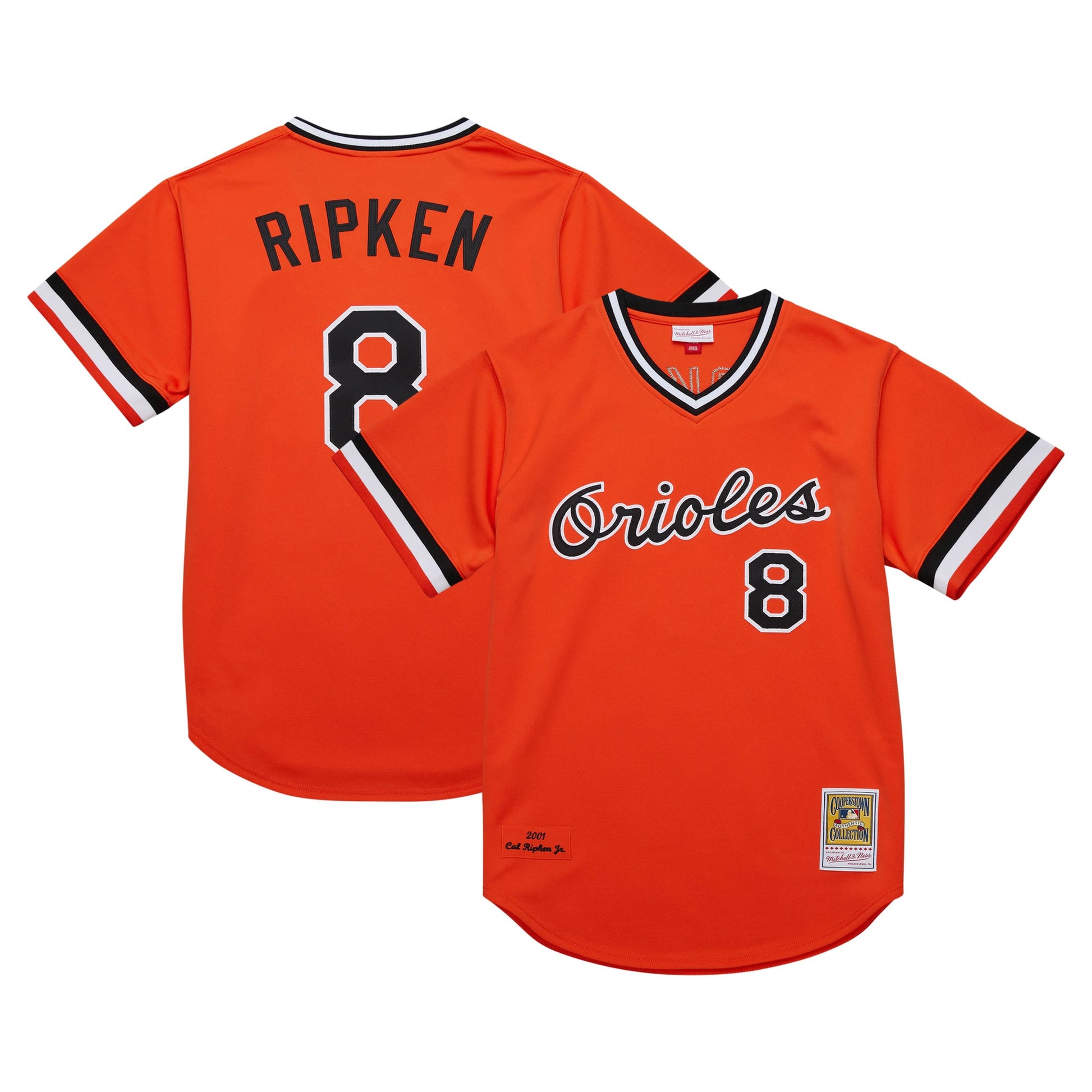 Cal Ripken Jr Baltimore Orioles orange Throwback jersey