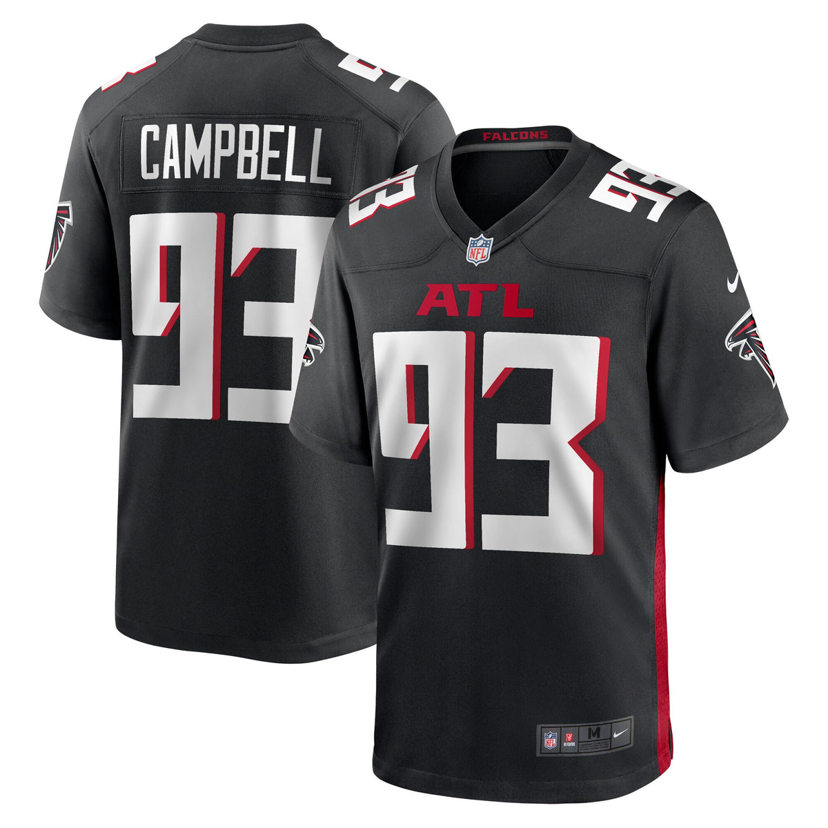 Calais Campbell Atlanta Falcons black Game jersey