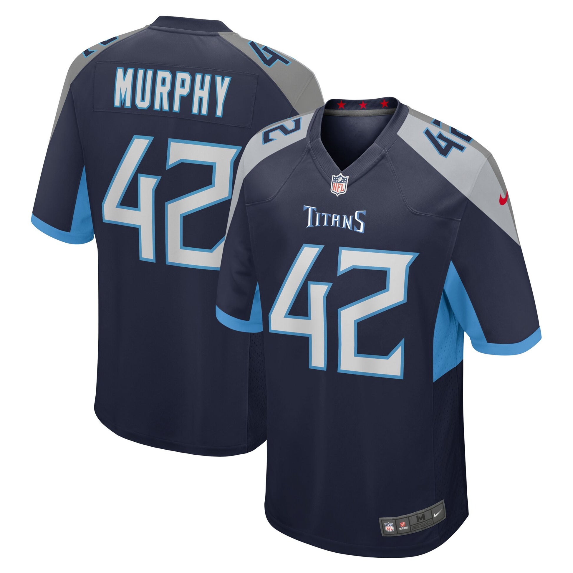 Caleb Murphy Tennessee Titans navy jersey