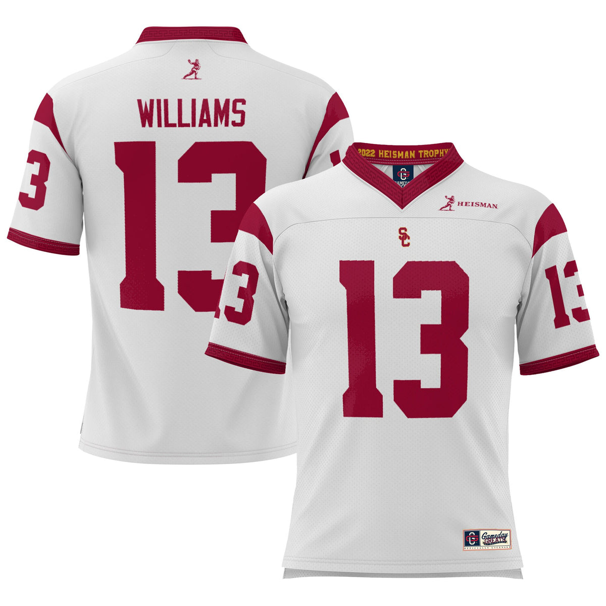 Caleb Williams Heisman Memorial USC Trojans white jersey