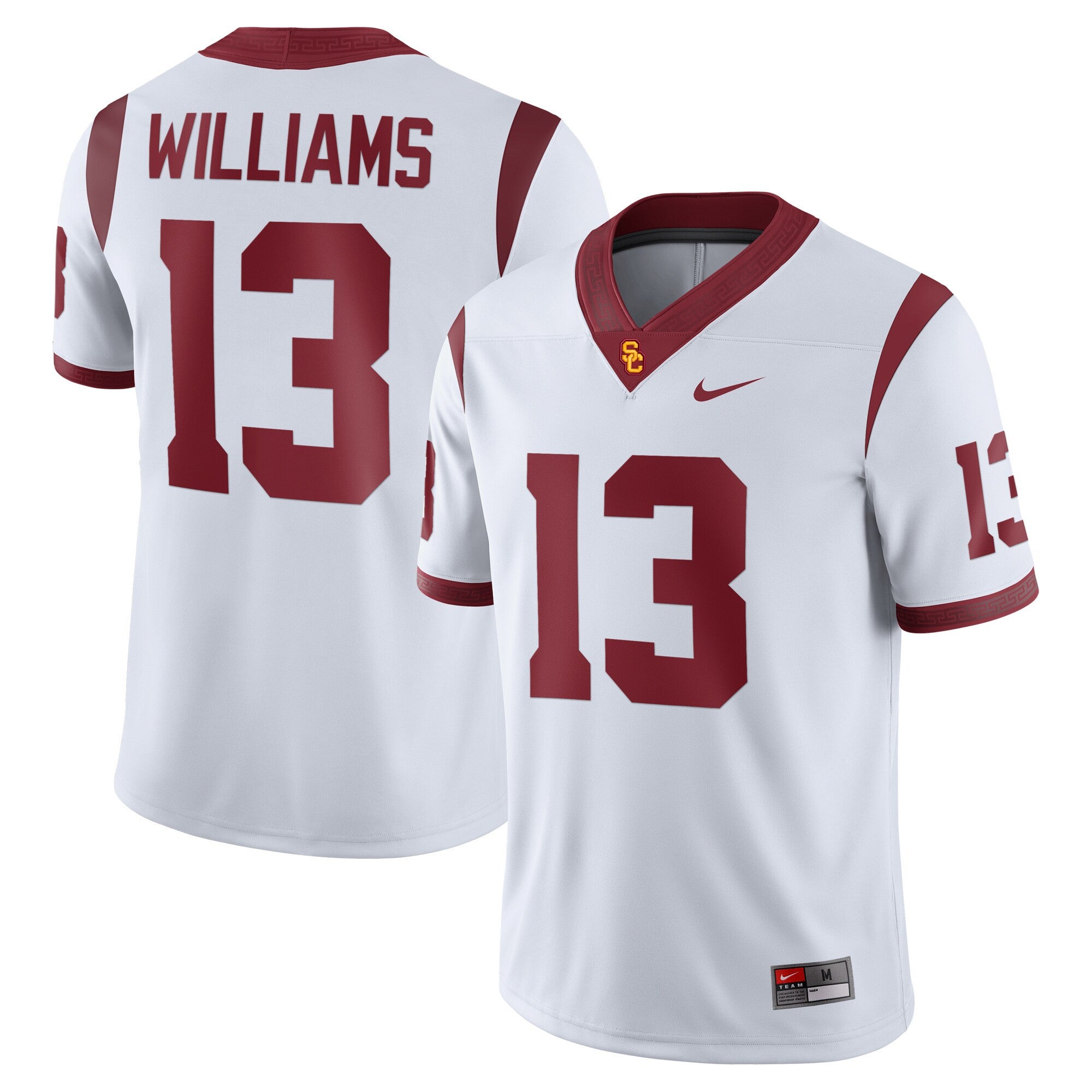 Caleb Williams USC Trojans white jersey
