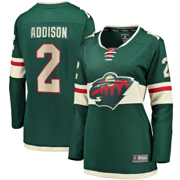 Calen Addison Minnesota Wild green Home jersey