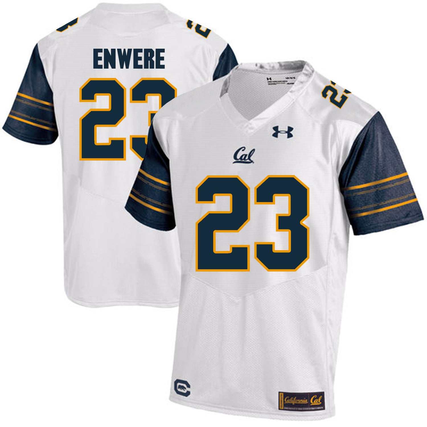 Vic Enwere Cal Bears white jersey