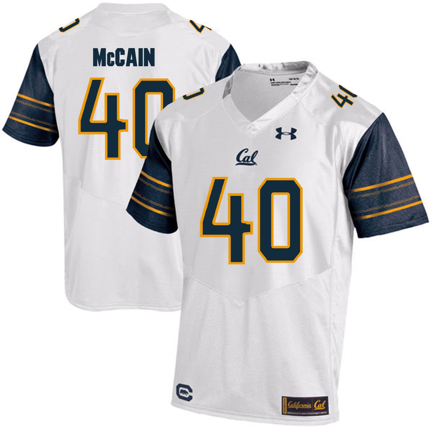 Chris McCain Cal Bears white jersey