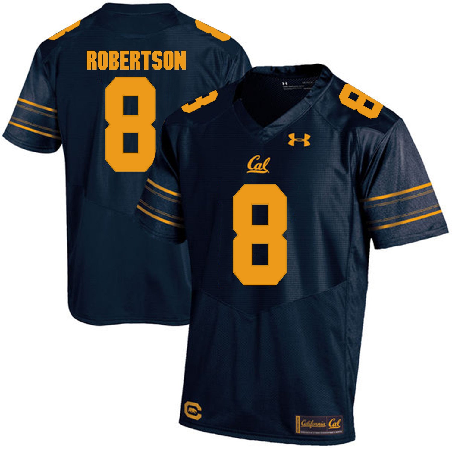 Demetris Robertson Cal Bears navy jersey