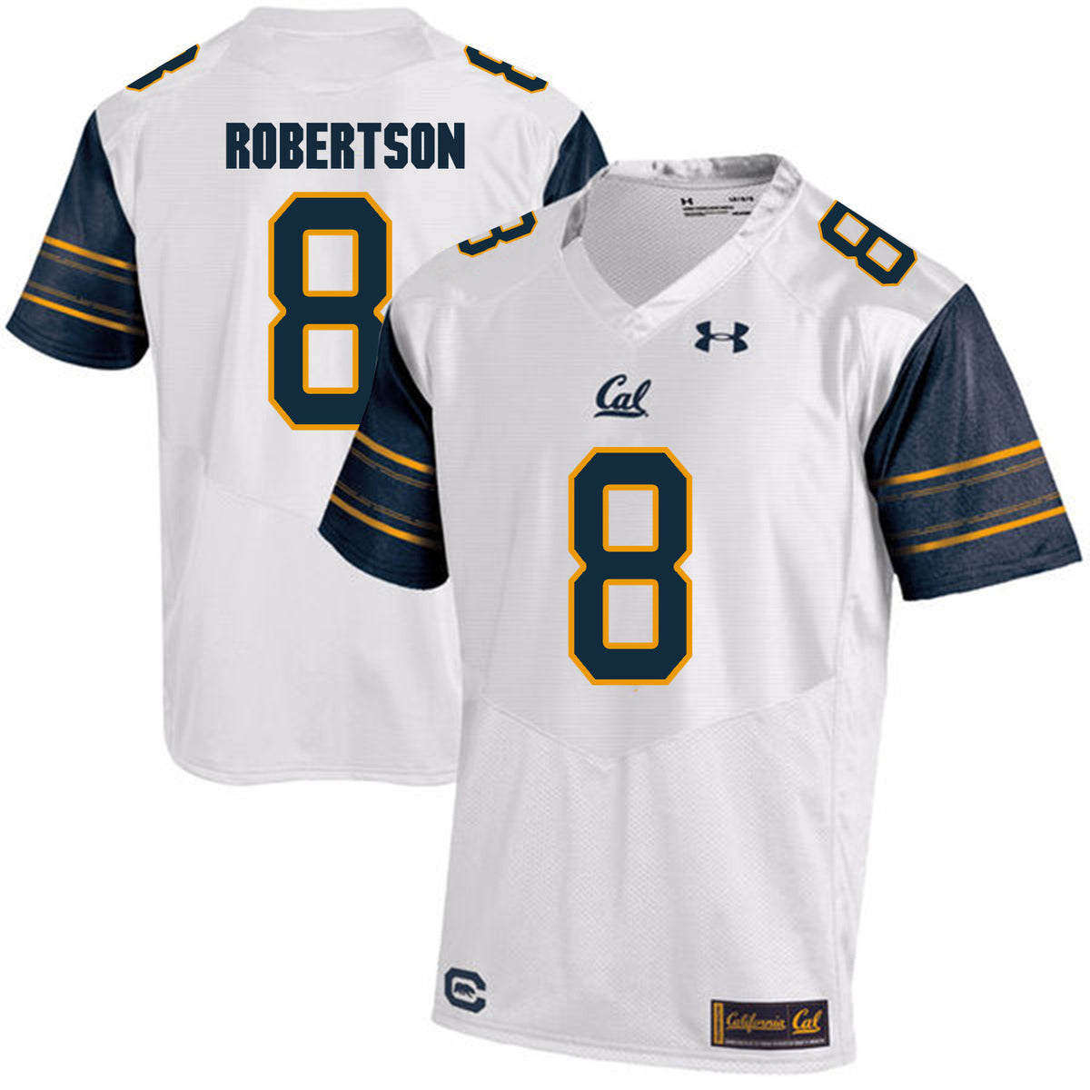 Demetris Robertson Cal Bears white jersey