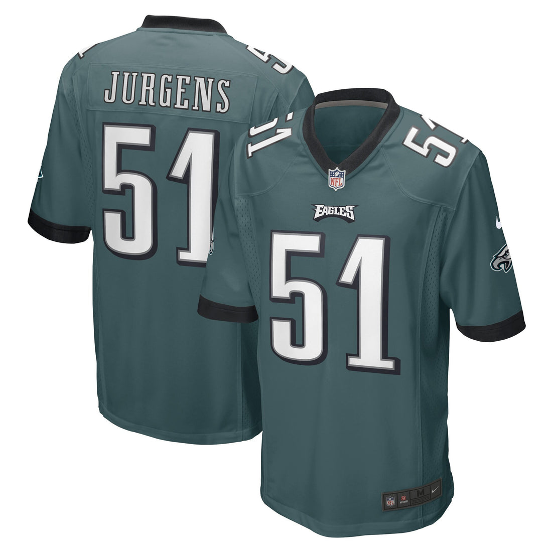 Cam Jurgens Philadelphia Eagles green Game jersey